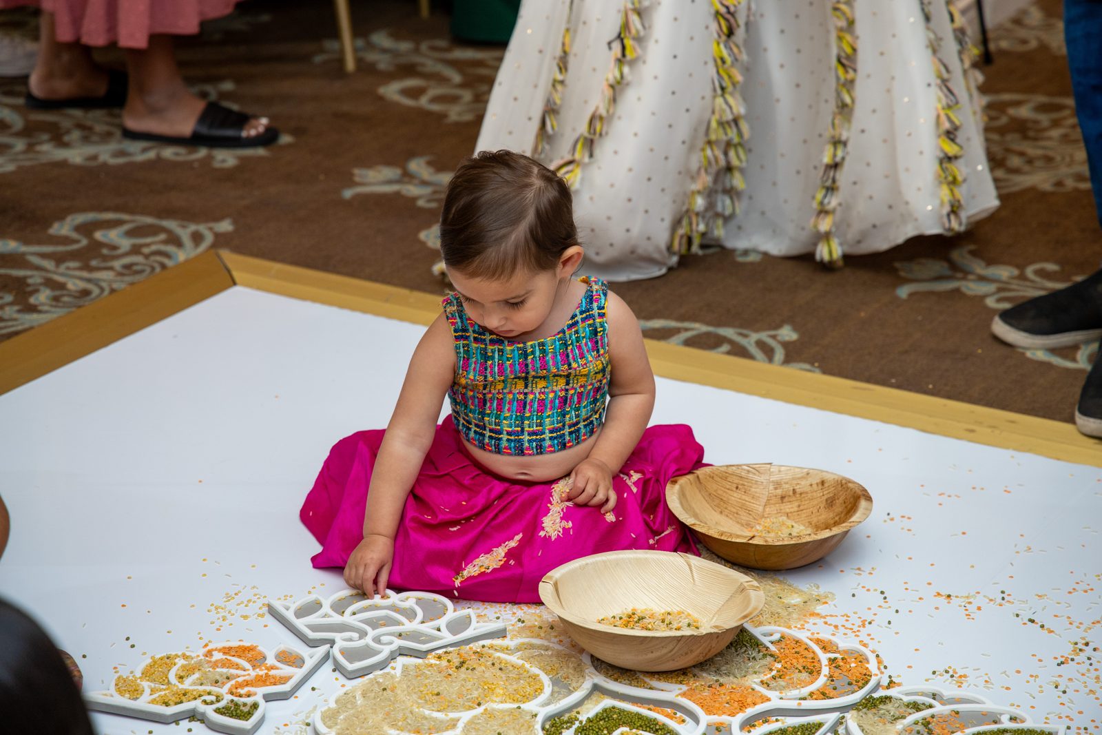 Rice rangoli